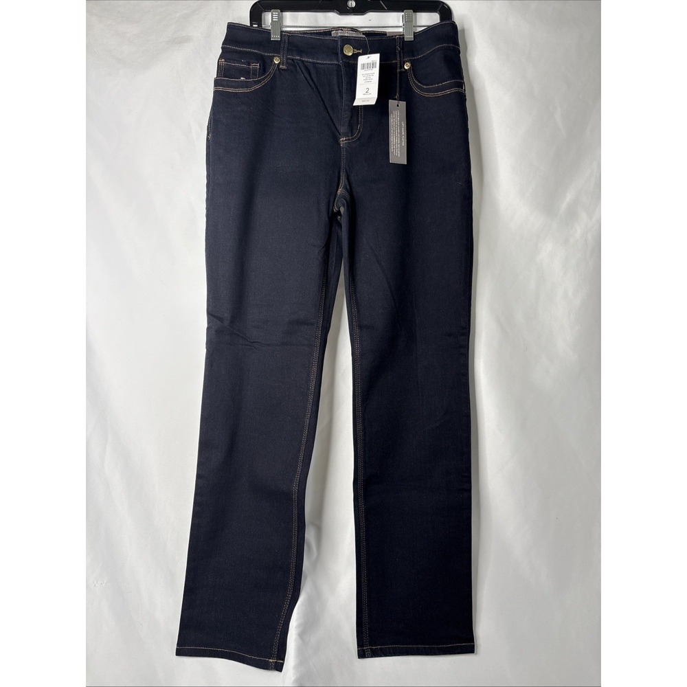 So Lifting by Chico's 2 (12)‎ Slimming Dark Wash Straight Leg Jeans NEW